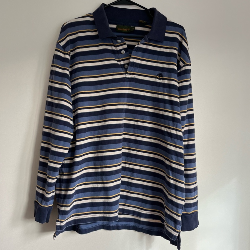 Timberland Long Sleeve Striped Polo Shirt